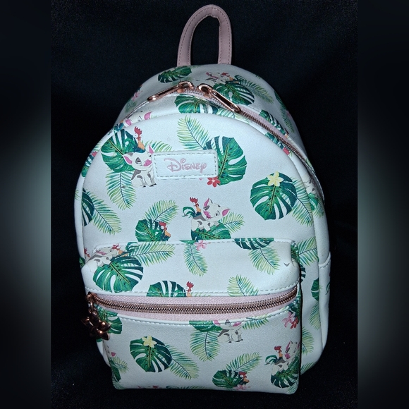 Disney Handbags - Disney Pink Tropical Print Mini Backpack